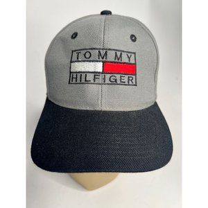 Tommy Hilfiger Adjustable Embroidered Logo  OS Grey, Blue   20% wool, 80% acryli
